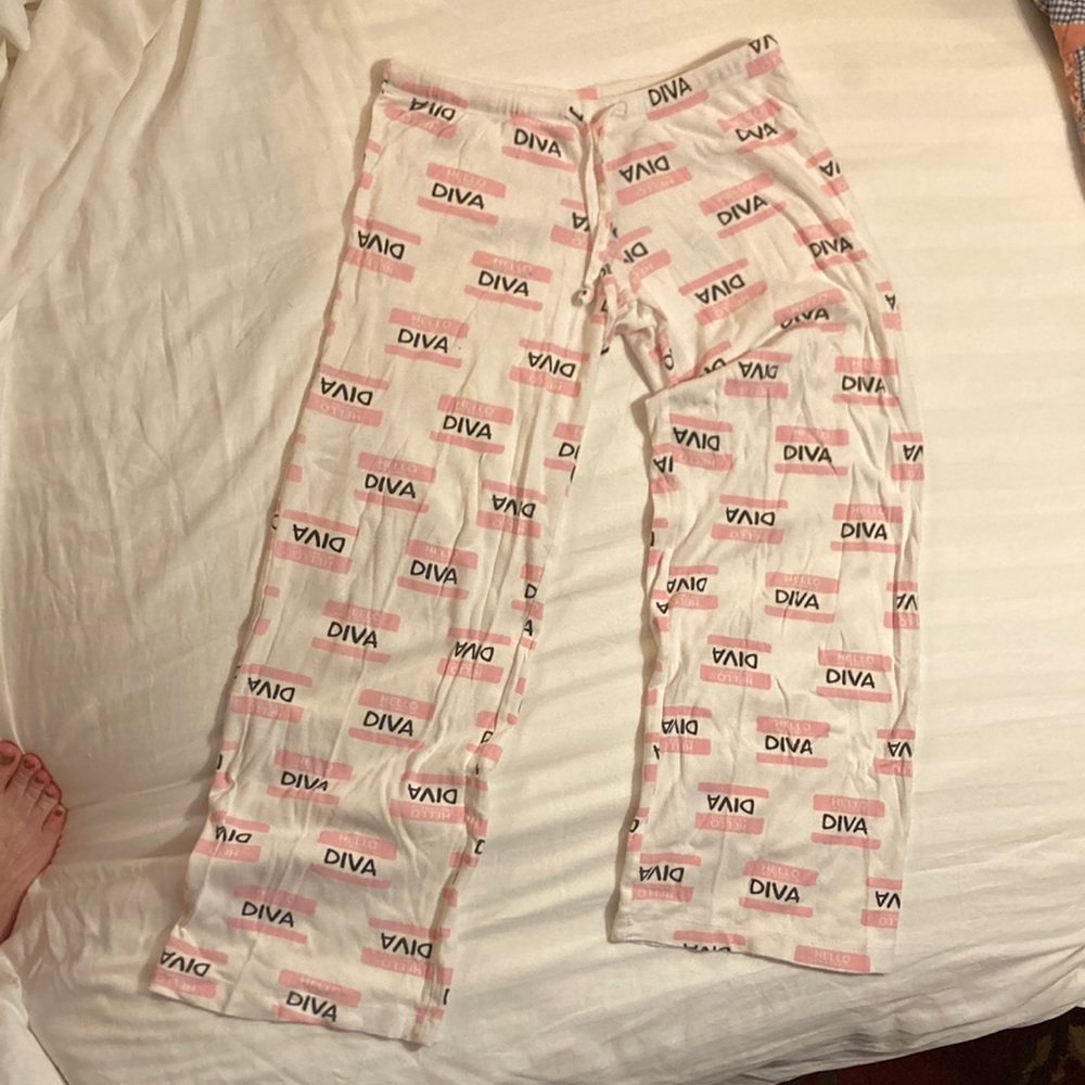 Hello My Name is Diva pajama bottoms